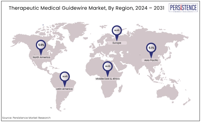 Therapeutic Medical Guidewire Market Region